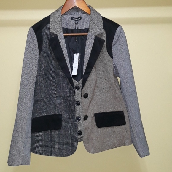 Athena Marie Jackets & Blazers - Athena Marie Mixed Fabric Jacket